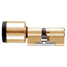 EVVA AirKey Euro Double Proximity - Key EPS Cylinder Sizes 62mm to 92mm  - Polished Brass