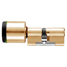 EVVA AirKey Euro Double Proximity - Key EPS Cylinder Sizes 97mm to 122mm  - Polished Brass