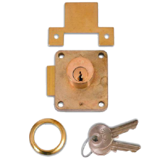 YALE 076S Cylinder Straight Cupboard Springlock 22mm Keyed To Differ Left Handed  - Polished Brass