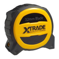 Robust Retractable 32mm Wide Tape Measure 8 Meter - Yellow