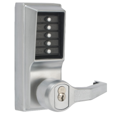 DORMAKABA Simplex L1000 Series L1021B Digital Lock Lever Operated  Right Handed With Cylinder LR1021B-26D - Satin Chrome