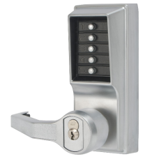 DORMAKABA Simplex L1000 Series L1021B Digital Lock Lever Operated  Left Handed With Cylinder LL1021B-26D - Satin Chrome