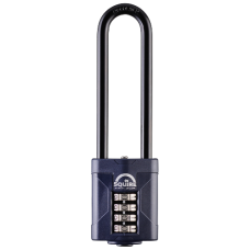 SQUIRE CP50 Series 50mm Steel Shackle Combination Padlock 100mm Long Shackle  - Blue