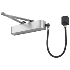 UNION CE4F-E Size 4 Electromagnetic Overhead Door Closer With Swing Free Or Hold Open Facility  - Silver