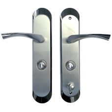 Hooply CEFIRO ZTB002 Combat Lock Handles With Thumbturn Left Hand - Satin Nickel