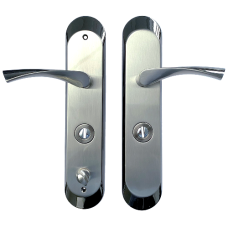 Hooply CEFIRO ZTB002 Combat Lock Handles With Thumbturn Right Hand - Satin Nickel