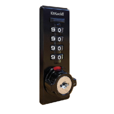 CODELOCKS KitLock KL20 Vertical Mechanical Combination Lock With Auto Scramble - Black