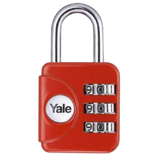 YALE YP1 Open Shackle Combination Padlock  - Red