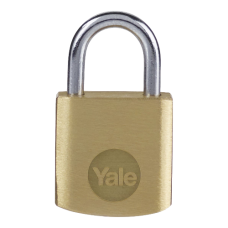 YALE Y110B  Open Shackle Padlock 30mm Single Keyed To Differ - Brass