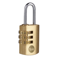 YALE Y150B  Open Shackle Combination Padlock 22mm Pack of 1 - Brass