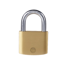 YALE Y110B  Open Shackle Padlock 50mm Single Keyed To Differ - Brass