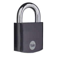 YALE Maximum Security Hardened Steel Open Shackle Padlock 63mm - Black