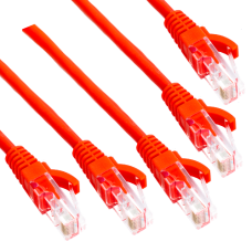 HAYDON MARKETING RJ45 CAT5e Patch Lead 5 Pack 0.5m  - Red