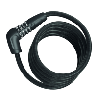 Abus Primo Combination Coil Cable Lock 5510C/180 - Black