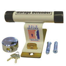 PJB 301 Garage Defender  With Padlock - White