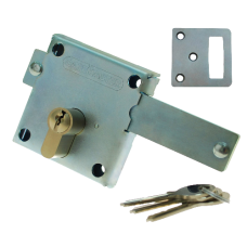 GATEMASTER Long Throw Gate Locking Bolt With Cylinder For Gates Up To 24mm Depth GLB