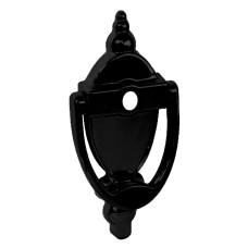 AVOCET Affinity Traditional Victorian Urn Door Knocker With Cut For Viewer  - Black