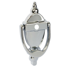 AVOCET Affinity Traditional Victorian Urn Door Knocker With Cut For Viewer  - Chrome Plated