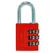 ABUS 144 30 Combination Padlock 30mm Body - Red