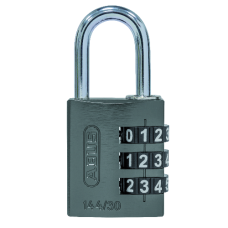 ABUS 144 30 Combination Padlock 30mm Body Titanium - Grey