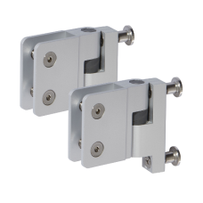 ASEC Cubicle U Bracket Gravity Hinges (1 Pair) To Suit 13mm Board  - Satin Anodised Aluminium