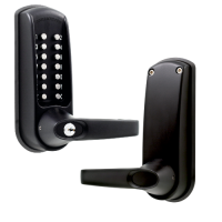 CODELOCKS CL0610 Marine Grade Digital Lock With Tubular Latch CL0610 Without Passage Set - Black