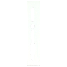 SASHSTOP Torchguard Door Handle Protector 28 35 Backset 300mm x 63mm Long Above/Below 223301 - White