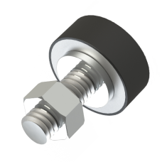 GATEMASTER Gate Bump Stop 18mm Diameter x 7mm Buffer BS18 - Black