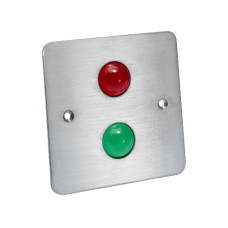 ICS TLM range LED Indicator Plate 1 Gang SS Red Green TLM200 - Stainless Steel