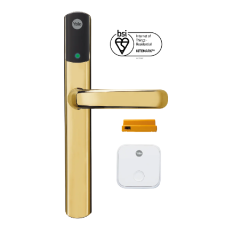 YALE Conexis L2 British Standard Smart Lock With Access Module and Hub SD-L2000- - Polished Brass