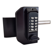 BORG LOCKS BL3080 MG Pro Mini Gate Lock Knob Operated Keypad With Inside Handed Pad Left Handed Push - Black (Marine Grade Pro)