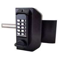 BORG LOCKS BL3080 MG Pro Mini Gate Lock Knob Operated Keypad With Inside Handed Pad Right Handed Push - Black (Marine Grade Pro)