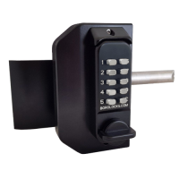 BORG LOCKS BL3080 MG Pro Mini Gate Lock Knob Operated Keypad With Inside Handed Pad Left Handed Pull - Black (Marine Grade Pro)