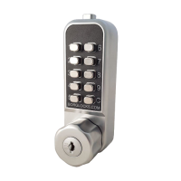 BORG LOCKS BL1706 Vertical Mini Cabinet Lock Easicode Pro c w Cam And Key Override BL1706 ECP - Satin Chrome