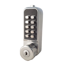 BORG LOCKS BL1706 Vertical Mini Cabinet Lock Easicode Pro c w Cam And Key Override BL1706 ECP - Satin Chrome