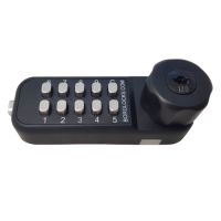 BORG LOCKS BL1716 Horizontal Mini Cabinet Lock Easicode Pro c w Cam And Key Override BL1716 MG Pro - Black (Marine Grade Pro)