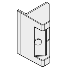 EXIDOR 406B Centre Latch Keep To Suit 400 Series With Rebated And Single Doors - Silver