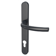 HOPPE Suited Lever Handle 240mm Backplate With 92mm Centres AR7550 3492 50021370 - Anthracite Grey