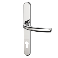 HOPPE Suited Lever Handle 240mm Backplate With 92mm Centres AR7550 3492 50021382 - Polished Chrome