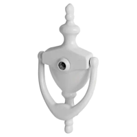 HOPPE Suited Traditional Knocker With 120 Degree Viewer AR727K 87143435 - White