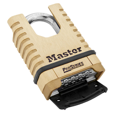 MASTER LOCK ProSeries 1177D Combination Padlock Closed Shackle 57mm Body - Brass