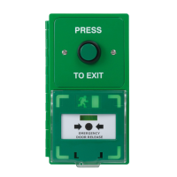 ICS Dual Unit MCP110 Call Point With Stainless Steel Exit Button Vertical DBB-H-08-110-V - Green