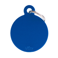 SILCA My Family Round Disc ID Tag With Split Ring Large - Blue
