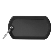 SILCA My Family Military Luggage ID Tag With Split Ring & Rubber Edging - Black