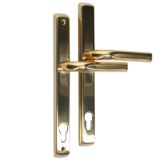 MILLENCO Lever Sprung Handle 117mm Centres - Polished Gold