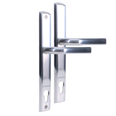 MILLENCO Lever Sprung Handle 117mm Centres - Polished Silver