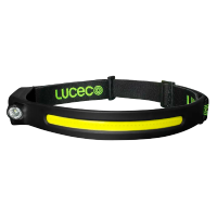 LUCECO 5W LED Flexible Head Torch With Motion Sensor & USB Charging 350 + 150 Lumen - Black
