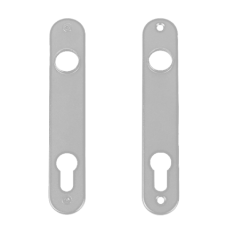 LOCINOX 3025 Pair of Escutcheons For Insert Locks Silver