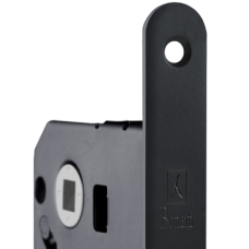 BONAITI SERRATURE Classic WC Sliding Door Hook Lock B2N Oval Black - Matt Black