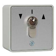 RGL Roller Shutter Momentary Keyswitch Surface Mount RSKS3-MOM - Stainless Steel
